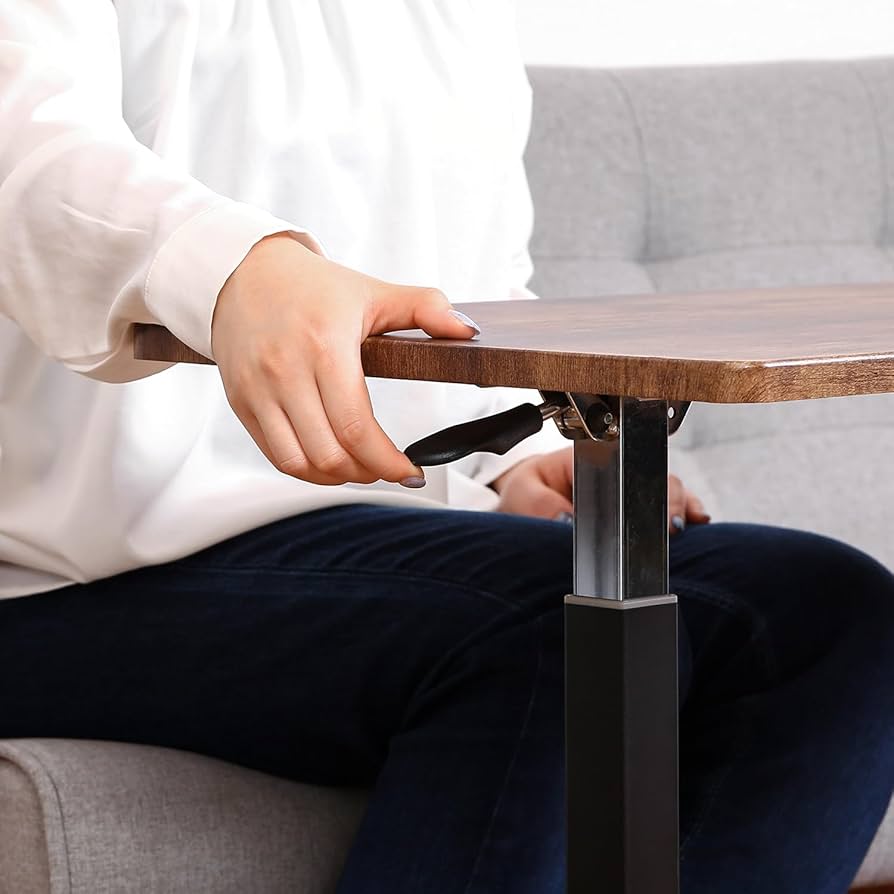 Amazon｜不二貿易 昇降式テーブル サイドテーブル 幅70×奥行40